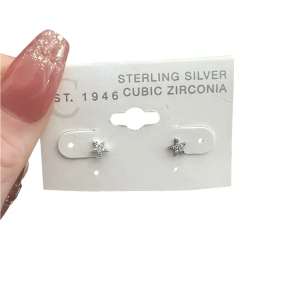 Cato Sterling Silver Star Earrings - Picture 1 of 1